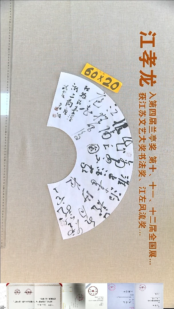 书法江孝龙书法扇面福利60*20烟笼