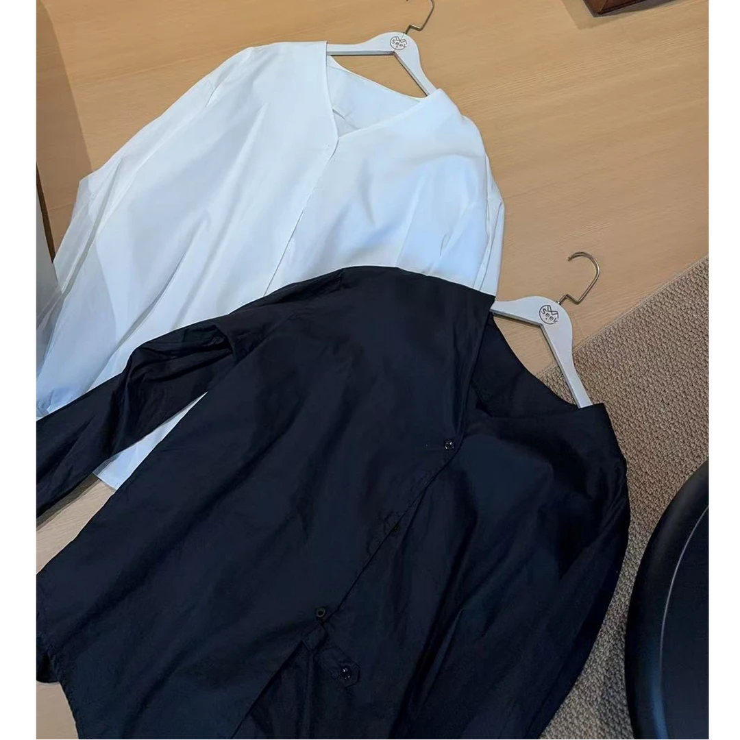 【文乐乐】秋季新款韩版高级个性文艺风时尚休闲潮流百搭衬衫9767