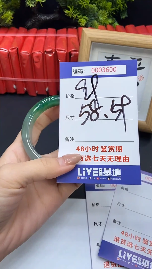 未镶嵌手镯翡翠0003600