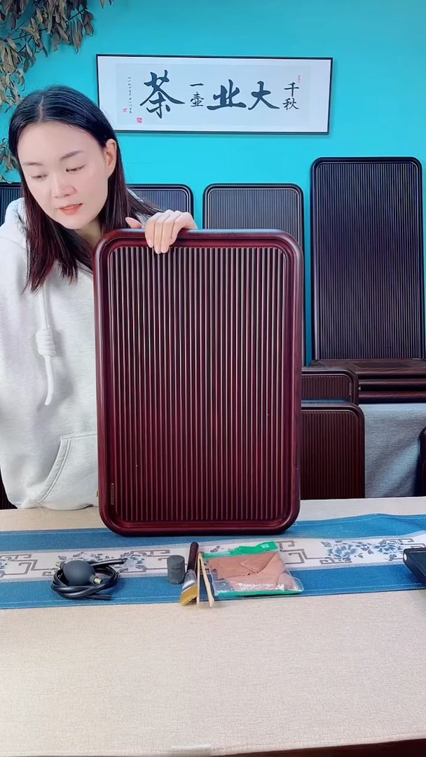 高*大海红色款式茶盘60*40*4