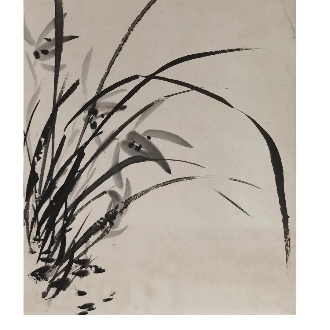 【辽拍】V250709-2-265《兰花》（1.8平尺) 绢本镜片