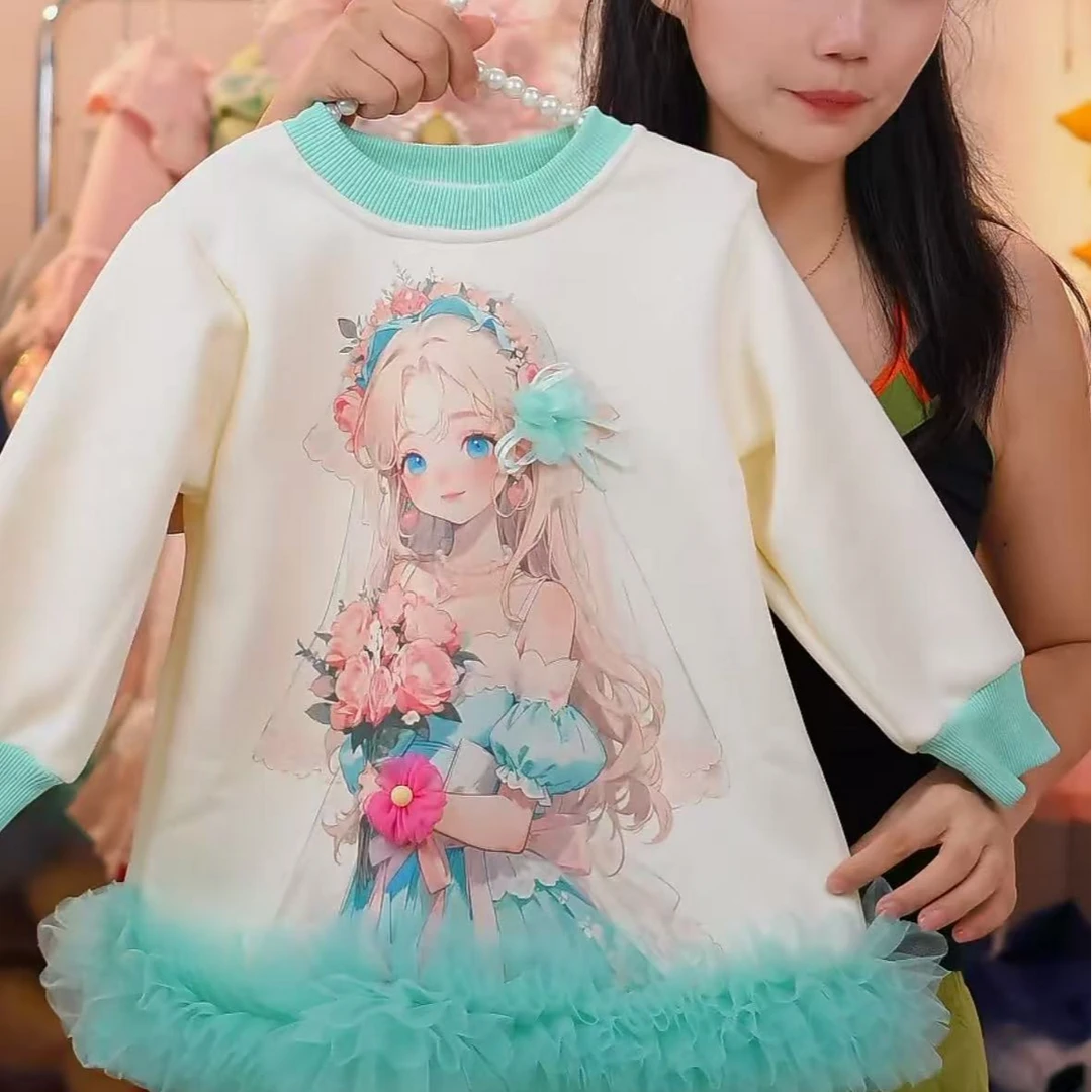 蓝-小淑女-【加绒-卫衣裙】新款2025韩系秋款新款长袖