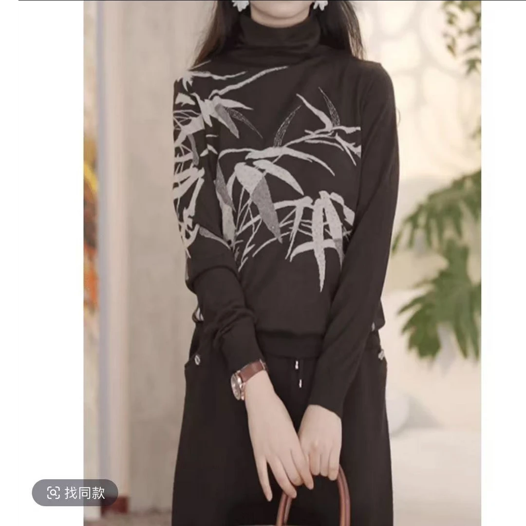 774.【咖色山竹】2025新款外穿针织衫女