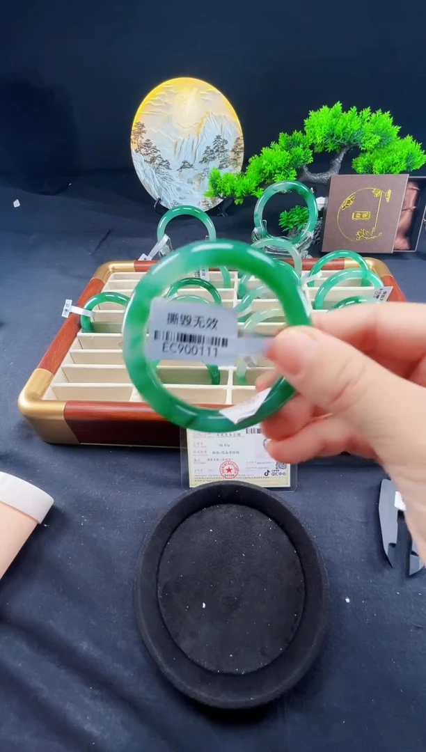 未镶嵌手镯石英质玉（非洲翠）真品上等纯天然非洲翠玉手镯石英质玉