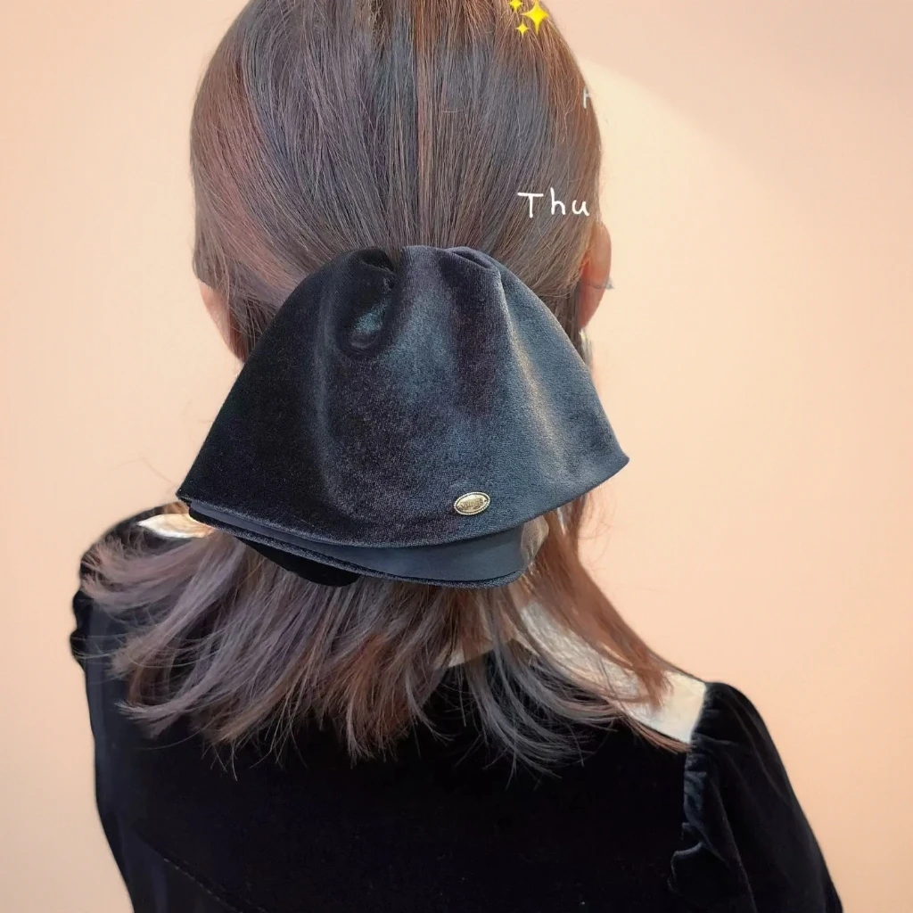 黑色日韩时尚休闲风简约发夹百搭宽边原创设计女抓夹