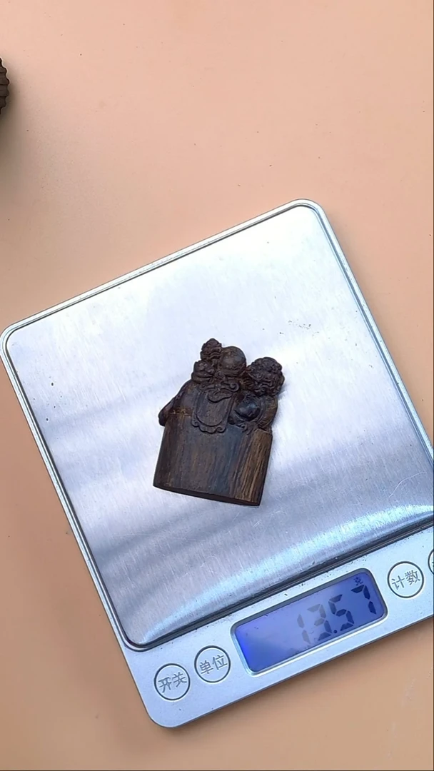 沉香摆件越南芽庄沉水黑棋楠貔貅摆件13.5g   03234