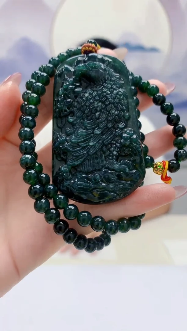 定制翡翠未镶嵌4812jw-毛货挂件15赠珠链