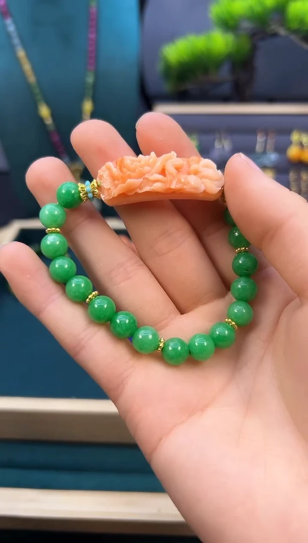 【闪购商品】翡翠耳饰14K金镶嵌S68