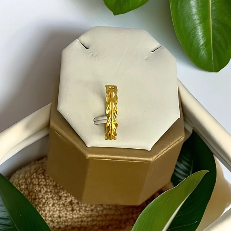 合金戒指  合金戒指 爆款时尚戒女款黄色复古青年女士戒指1044号