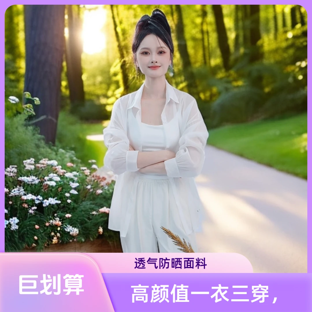 【现货+运费补贴】夏季防晒衬衫上衣珠光纱防晒衣空调衫中衬衫防晒