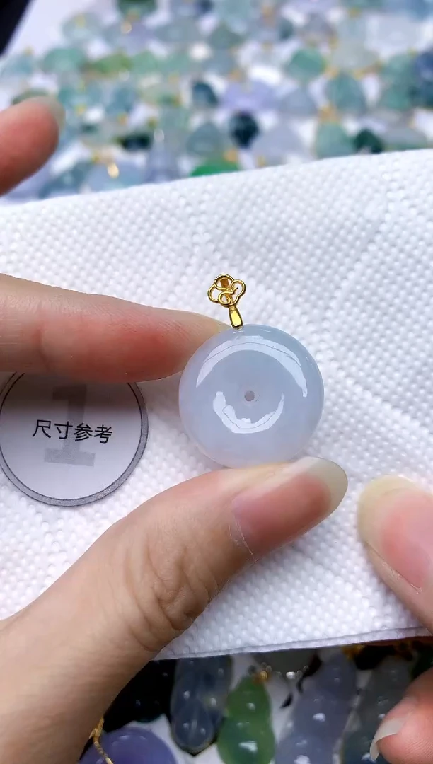 颈饰银S925镶嵌翡翠天然A货翡翠