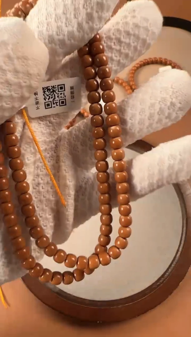手串橄榄核6.2mm老挝核尖108，老挝树王料子，孔道三花