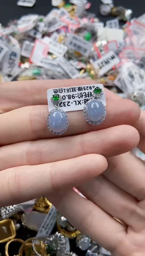 翡翠戒指银S925镶嵌1111-----4