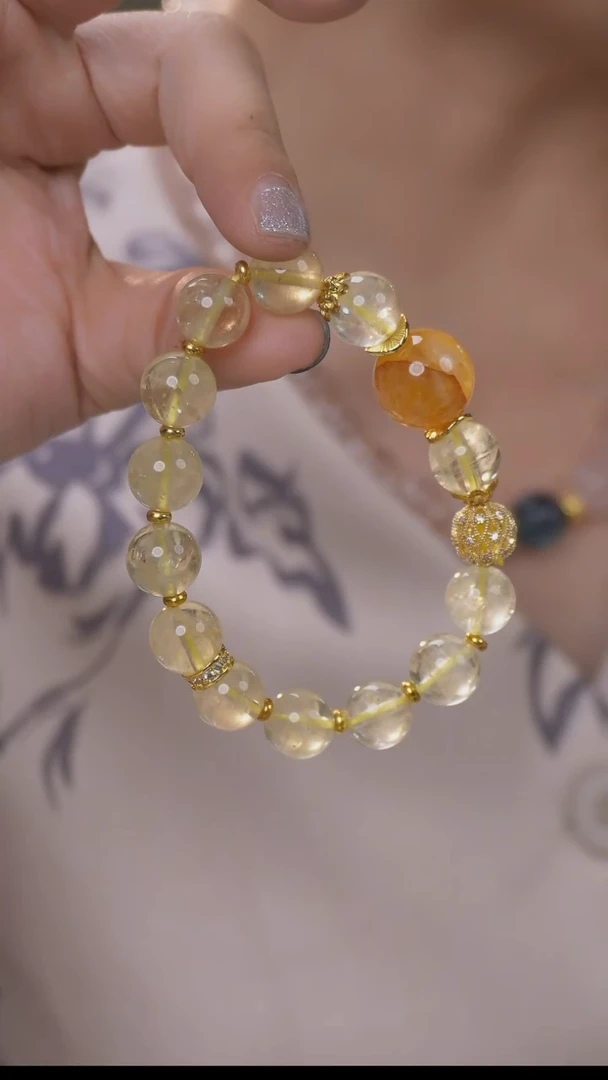 水晶手链未镶嵌黄水手链