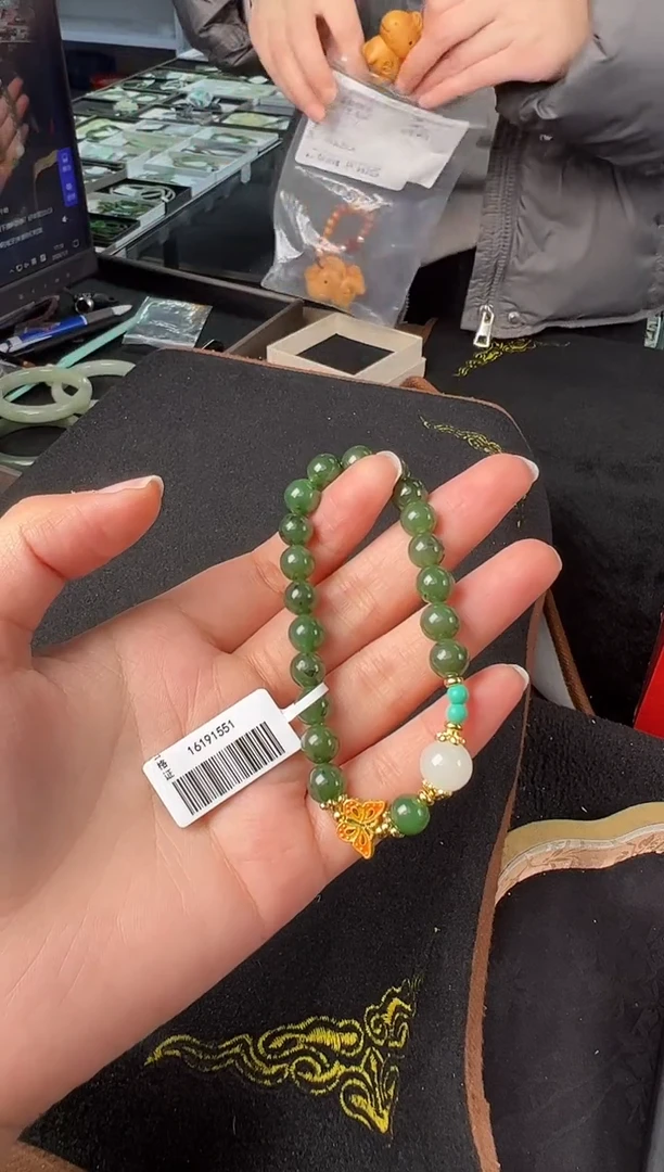 未镶嵌手串和田玉麦子家族手串 SC716