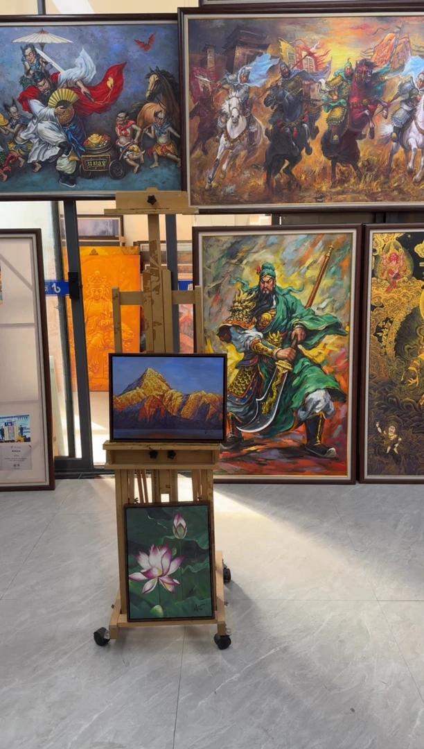 油画【开播福利】32*42金山办公室客厅茶室客厅挂画油画版画