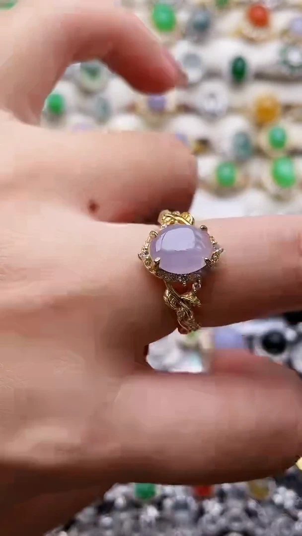 银S925镶嵌戒指翡翠150