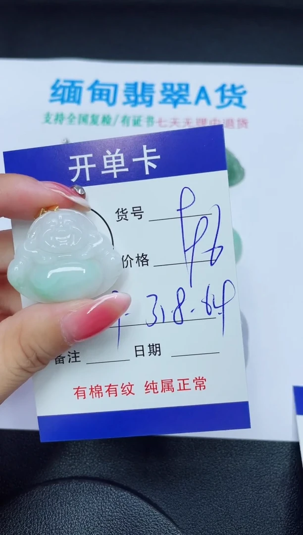 翡翠未镶嵌吊坠(赠链)9