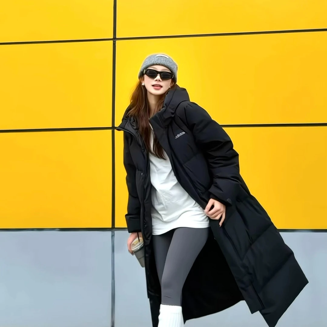 【阿迪达斯/adidas】男女冬季保暖600蓬长款连帽羽绒服KC2165[多色]