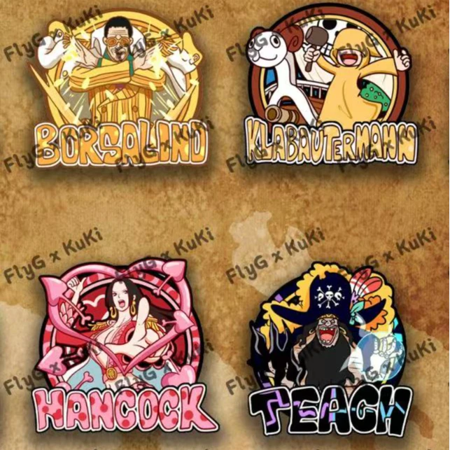 FlyG*KuKi艺术家国潮文创潮玩海贼王航海王亚克力卡砖冰箱贴