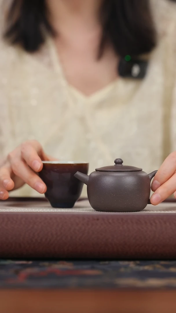 【闪购商品】紫砂茶壶xyt天青泥 三清壶140cc+福禄杯