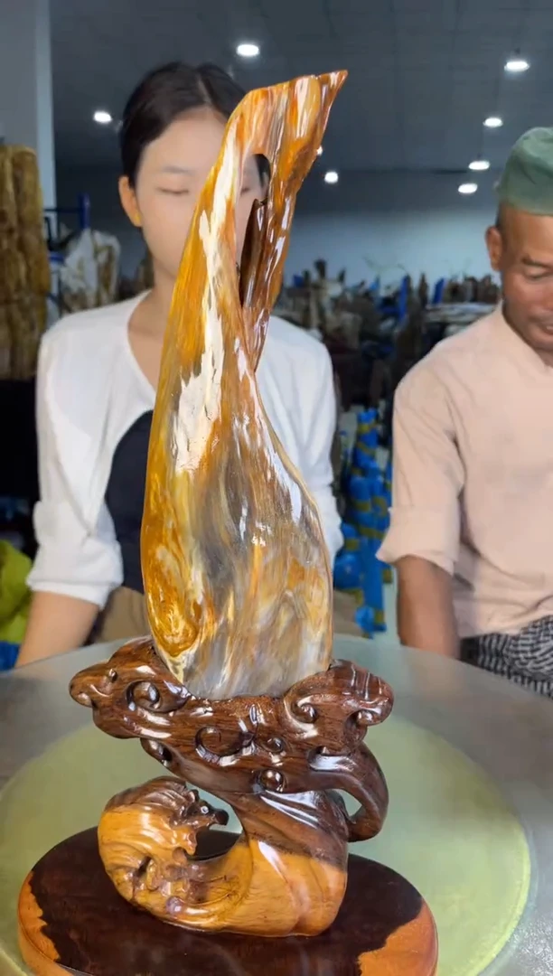 未镶嵌摆件硅化玉28