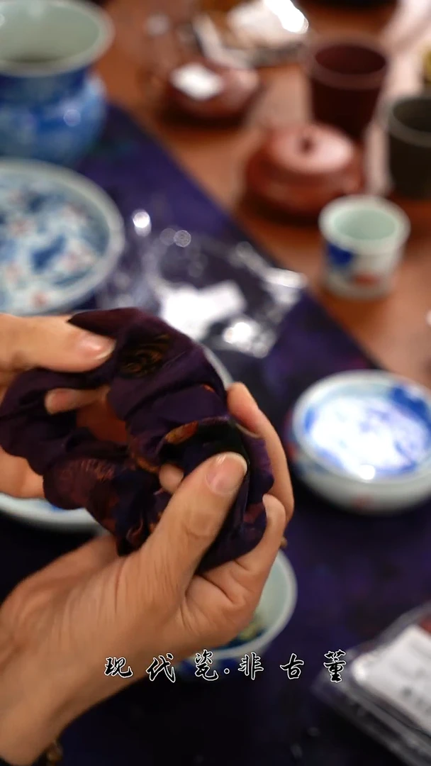 （售后需完整开箱视频）紫色发圈+咖色