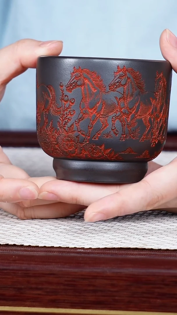 茶杯紫砂宜兴原矿紫砂主人杯