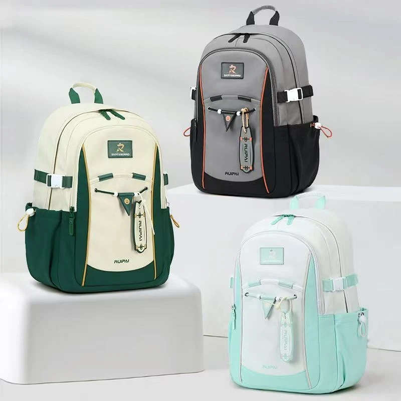 瑞牌透气防水护脊大容量减负书包韩版休闲3-6年级学生包轻便