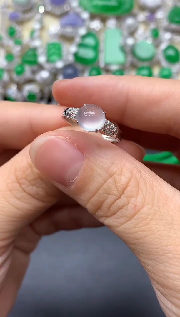 18K金镶嵌戒指翡翠557-中国好珍宝