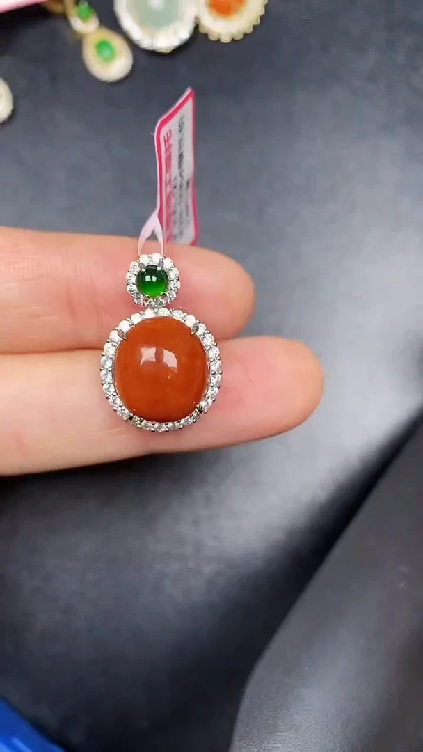 银S925镶嵌戒指翡翠3730