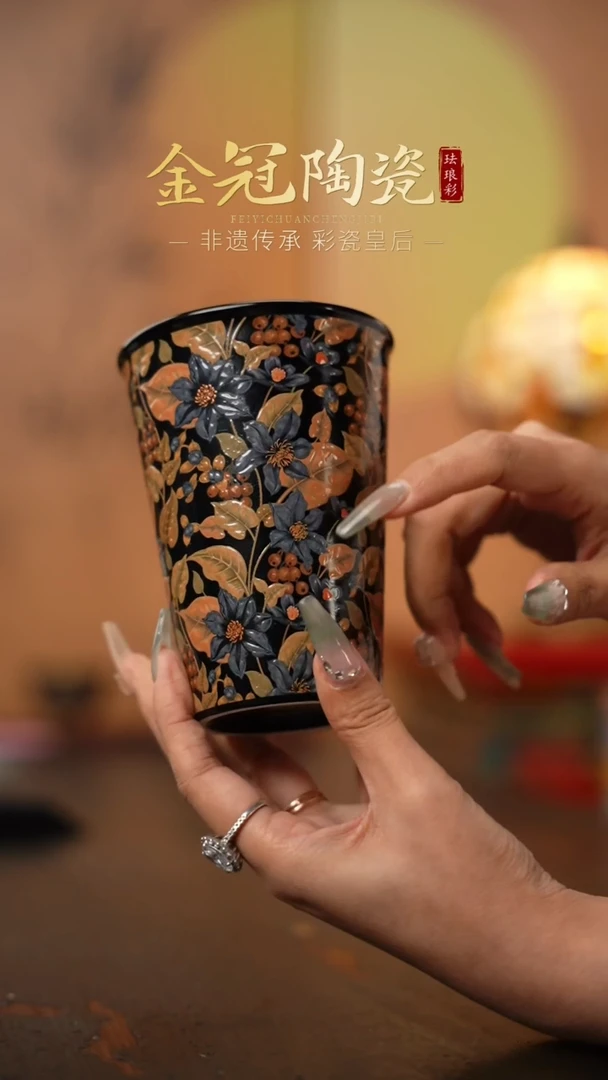 陶瓷月光蓝羽 · 【可乐杯】