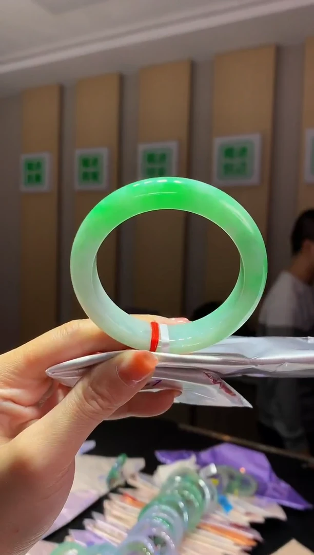 未镶嵌手镯翡翠-C89 圈口53.2 全款10.2万 定金2万