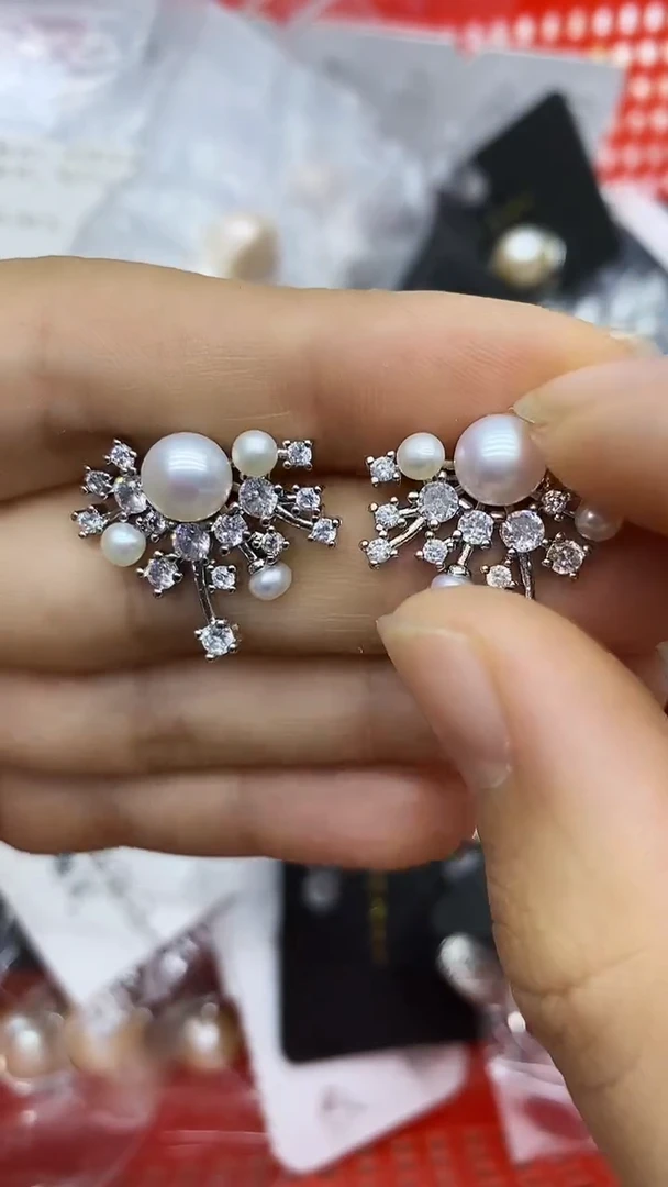 未镶嵌耳饰淡水珍珠耳环