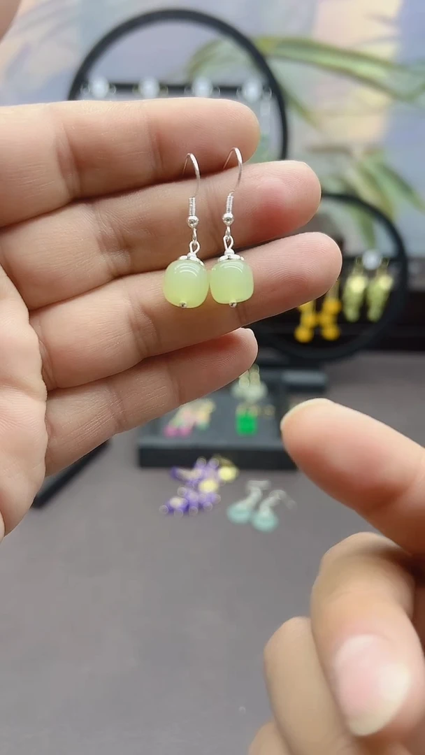 未镶嵌东陵石耳饰201