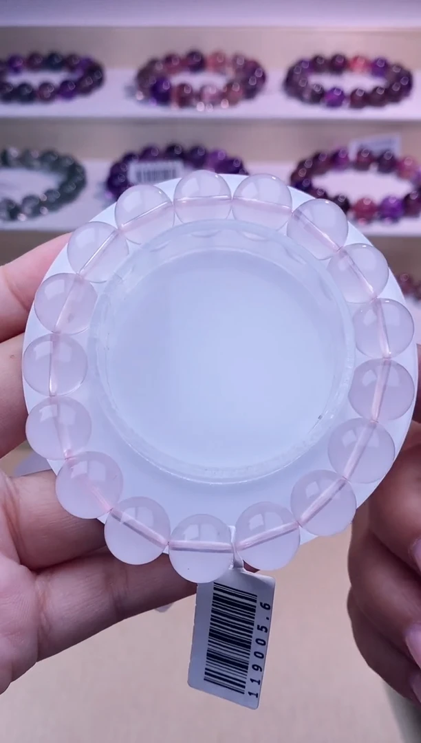 未镶嵌手串芙蓉石粉晶12m+