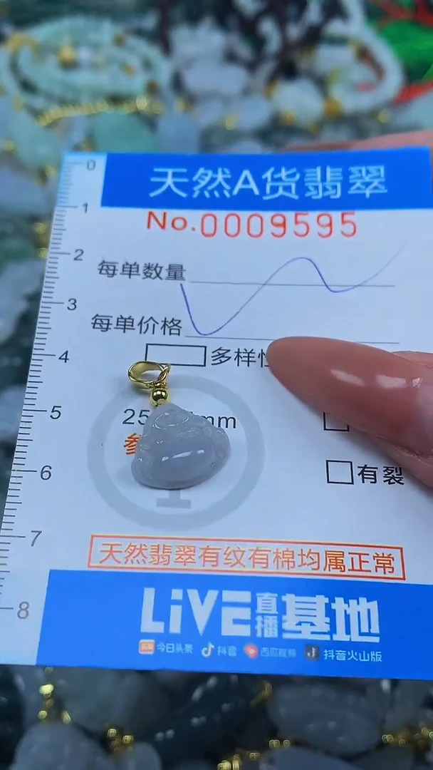 颈饰未镶嵌翡翠净货挂件-9595