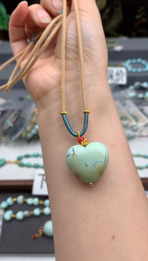 未镶嵌绿松石锁骨链茜.R24