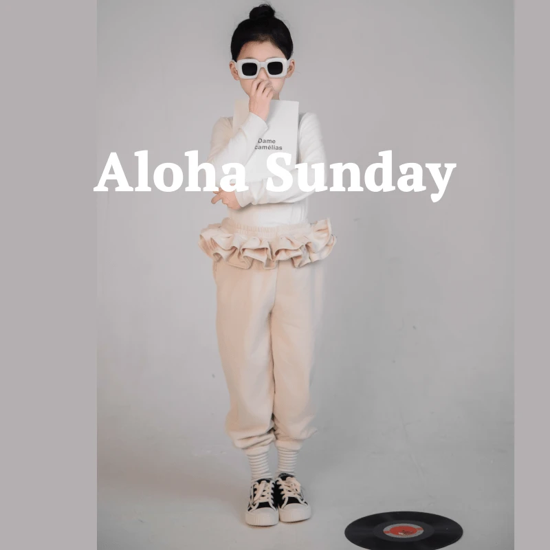 【身高95~165cm】荷叶边屁帘芭蕾舞运动休闲卫裤小童长裤童装女童