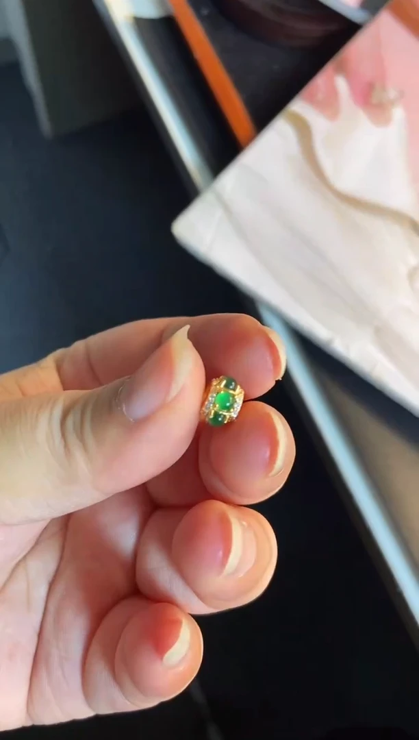 吊坠(不含链)银S925镶嵌翡翠1