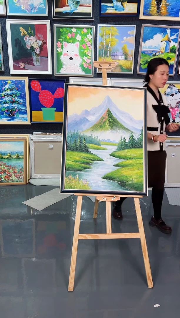 【闪购商品】油画54号 60*80山水-手绘油画
