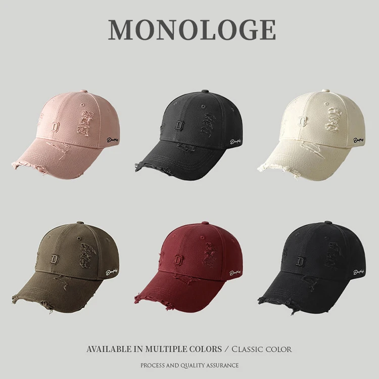 MONOLOGE加大加深棒球帽男女显脸鸭舌帽潮牌大帽围帽子休闲百搭