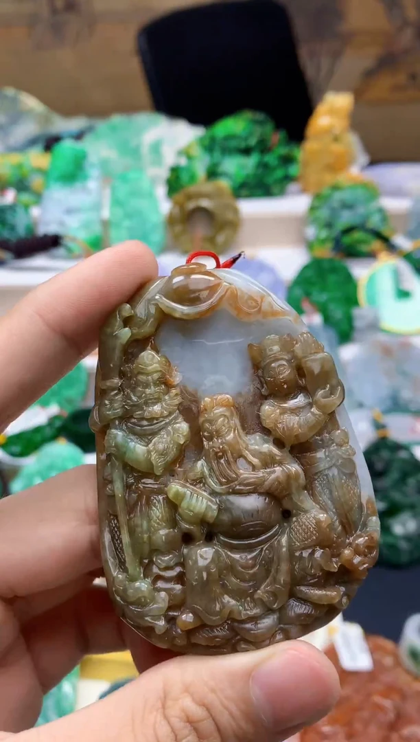 颈饰未镶嵌翡翠清*天然A货翡翠