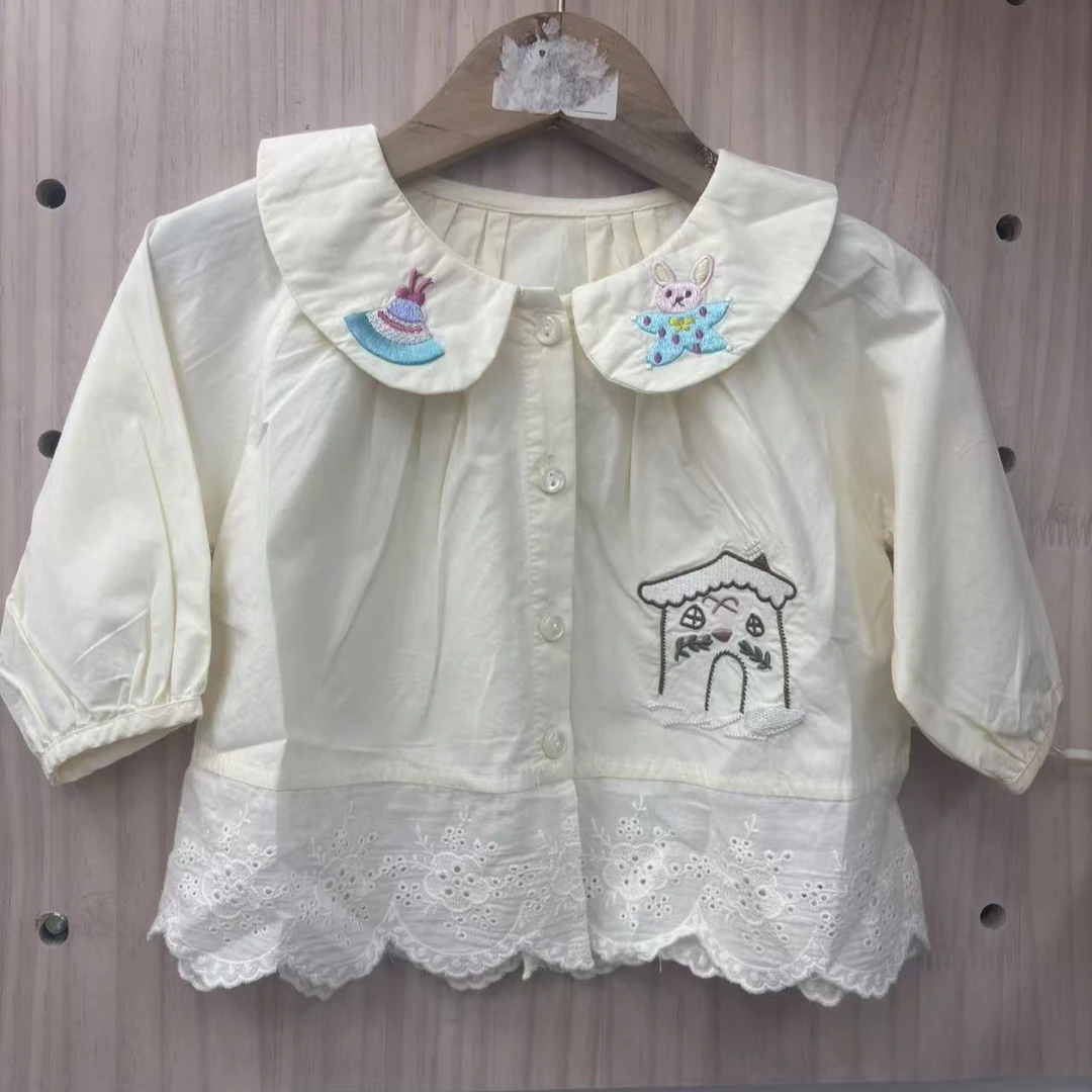 88021-绣花花边儿童衬衣