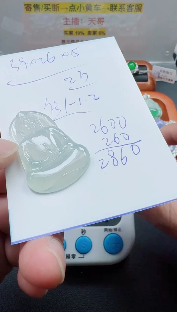 翡翠未镶嵌颈饰寄售回流，不退不换