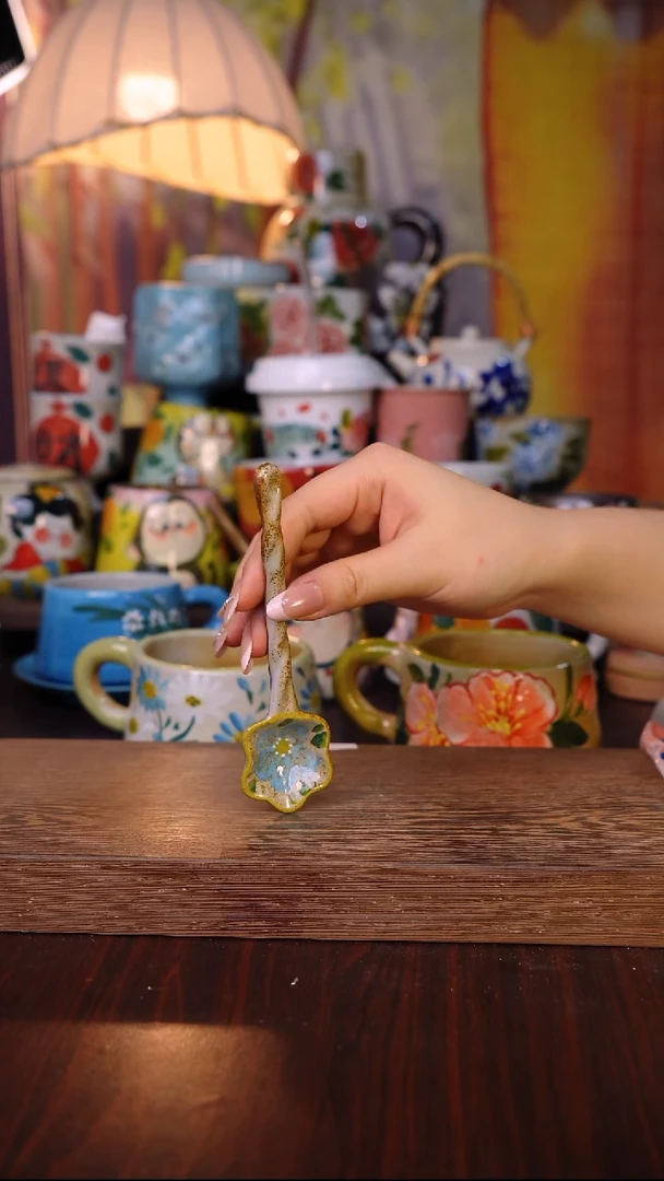 杯子陶泥垚手作 景德镇手工手绘陶瓷器物