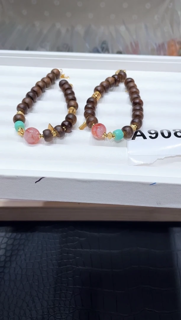 水晶手链未镶嵌A908沉香DIY多样性发一