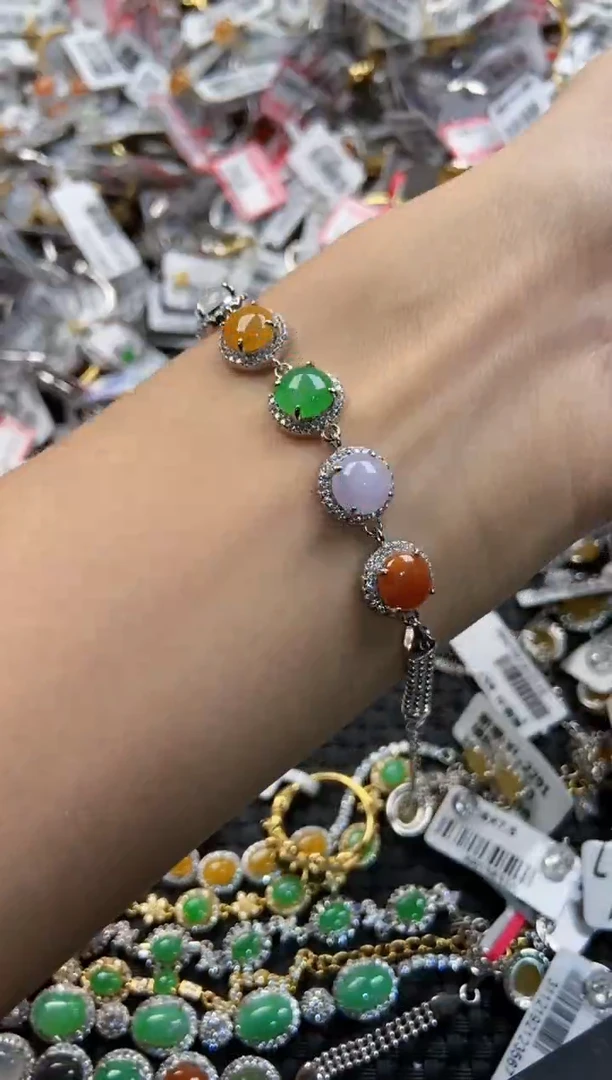 翡翠戒指银S925镶嵌777--------9