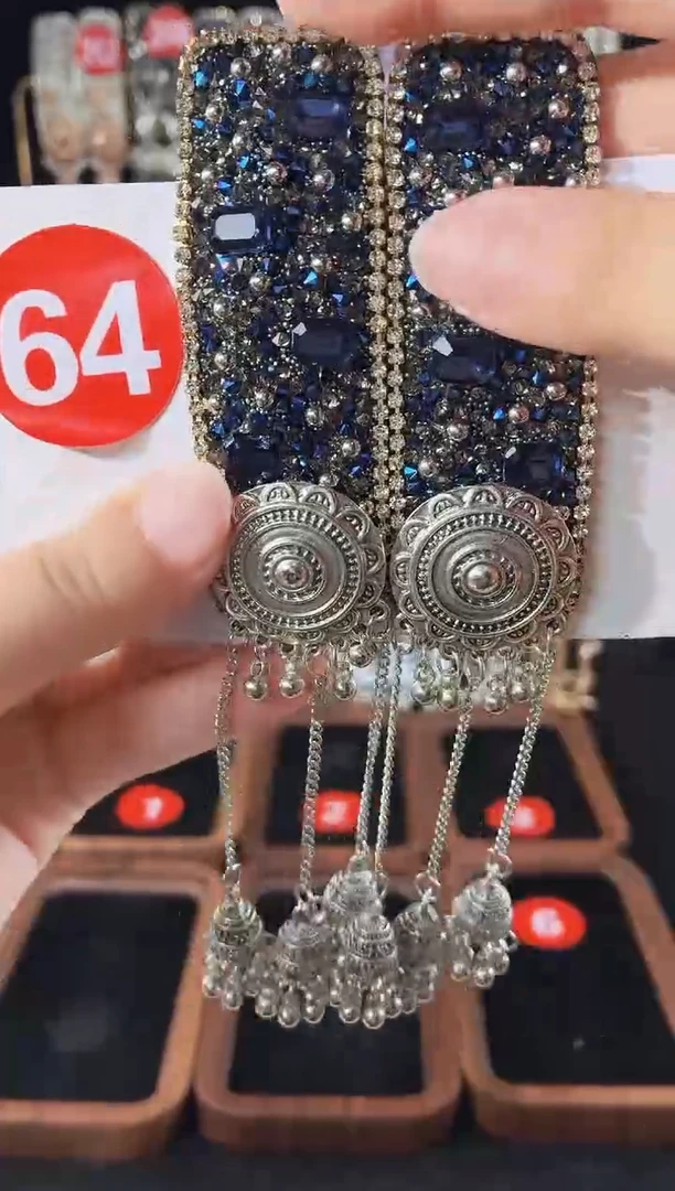 仿水晶铁合金64原创发夹一对倒夹