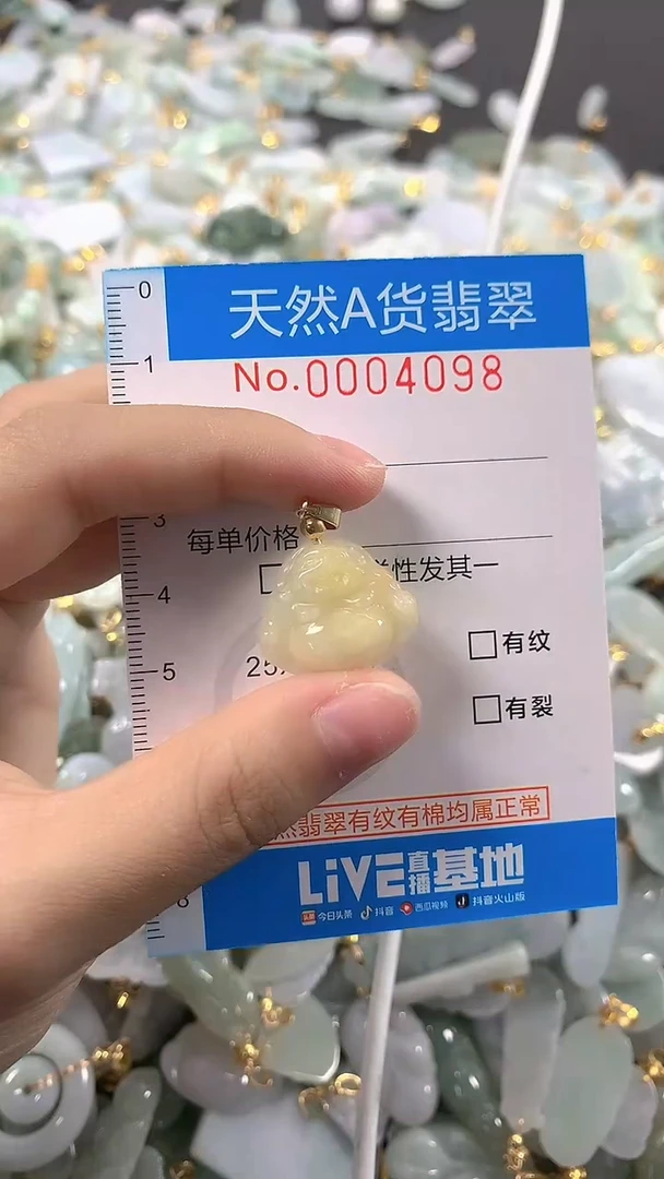 颈饰未镶嵌翡翠净货挂件-4098